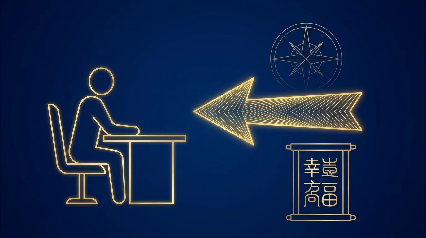 Face your Sheng Qi (success) direction where you spend hours — especially at your desk.